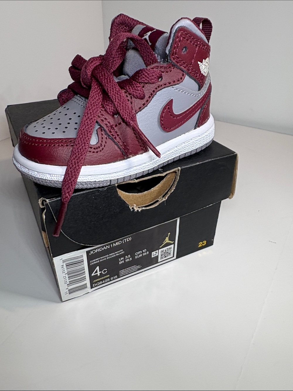 Jordan Kids Sneakers - Maroon & Gray